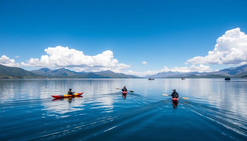 Kayaking on Lake Titicaca